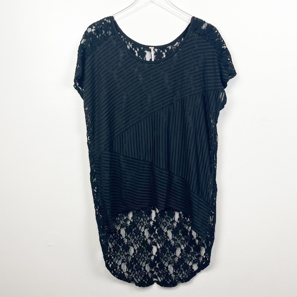Free People Lace Long Tee/Coverup, M